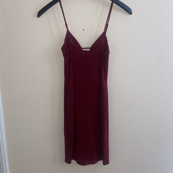 Going out red y2k sleeveless Forever21 dress laced open front bodycon cute top - Picture 9 of 10
